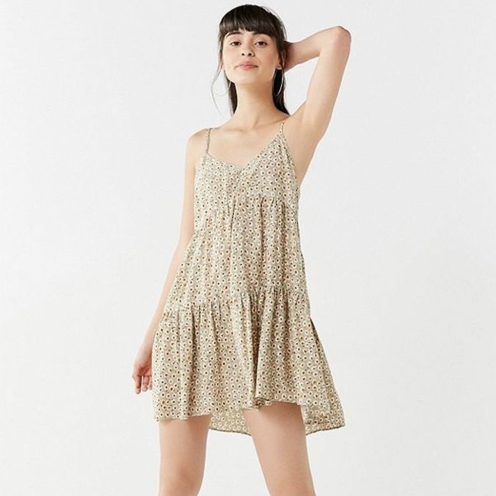 urban outfitters babydoll flirty floral dress